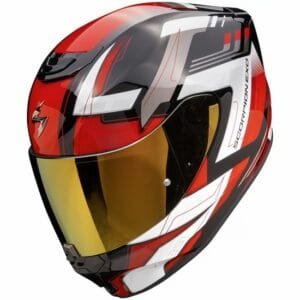 SCORPION EXO 391 CAPTOR NEGRO ROJO BRILLO