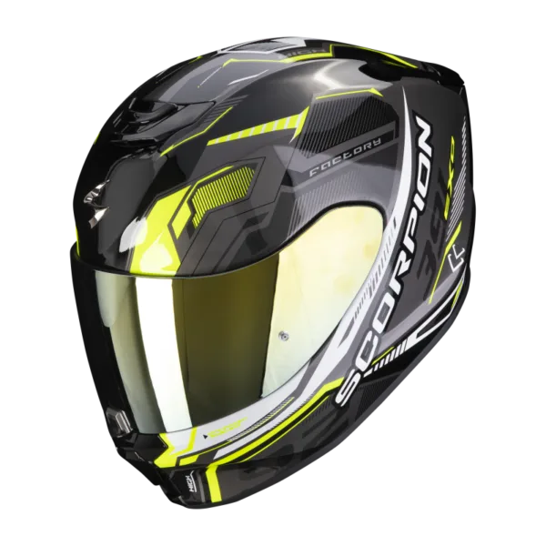 casco-scorpion-exo-391-haunt-negro-silver-neon-brillo