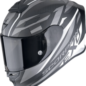 SCORPION EXO R1 EVO CARBON AIR RUNNER NEGRO BLANCO MATE