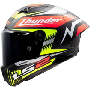 LS2 FF805 THUNDER GP AERO REP BLACK NEGRO AMARILLO MATE