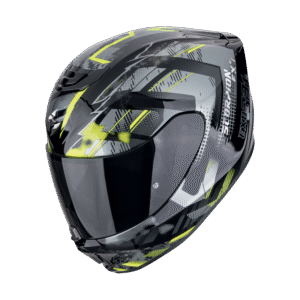 SCORPION EXO 391 CLUTER NEGRO AMARILLO NEON BRILLO